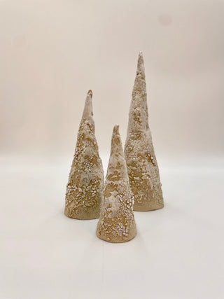 CHRISTMAS TREE TRIO 1 - SMALL BEIGE