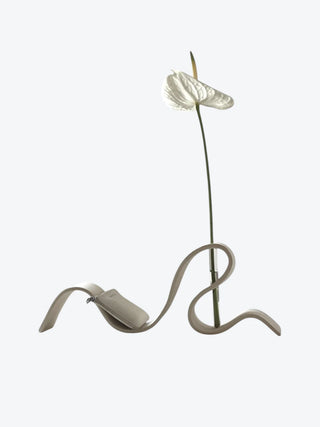 Handmade Off White Ribbon Vase