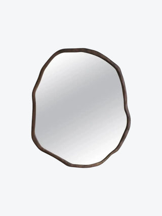 Dark Wood Natural Shaped Mirror from Alice Lahana on NORDINARY