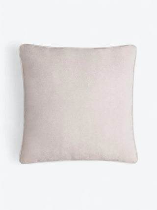 Tone On Tone Velvet Cushion Neutral