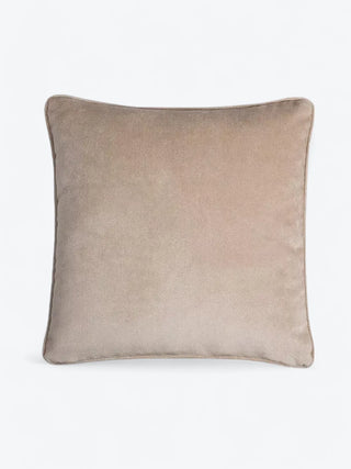 Tone On Tone Velvet Cushion Tortora