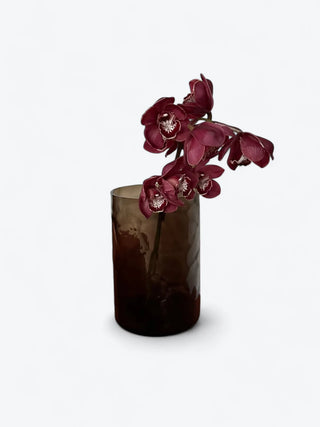 Elegant Aurell Vase in Brown Textured Glass