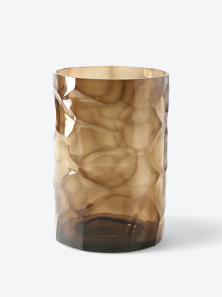 Elegant Aurell Vase in Brown Textured Glass